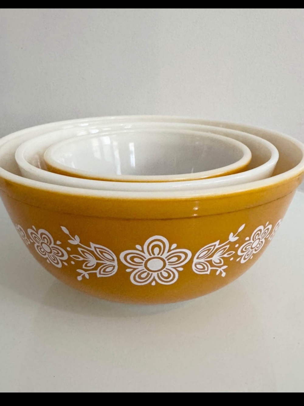 Vintage Pyrex Butterfly Garden set of 3